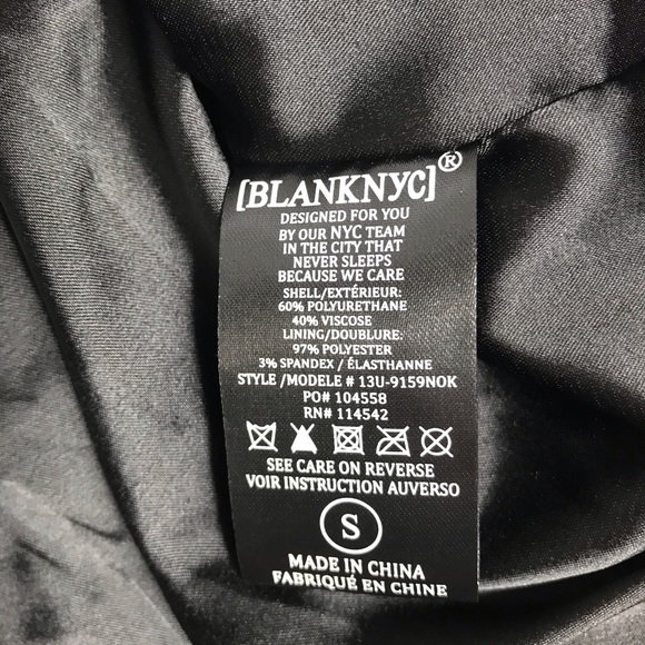 Blank NYC Revolve Vegan Faux Leather Black Moto Jacket Medium - Picture 7 of 8